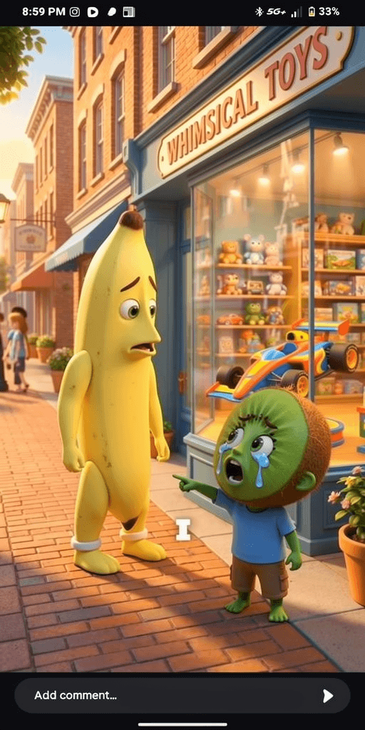 Flux 2 animated fruit characters illustration