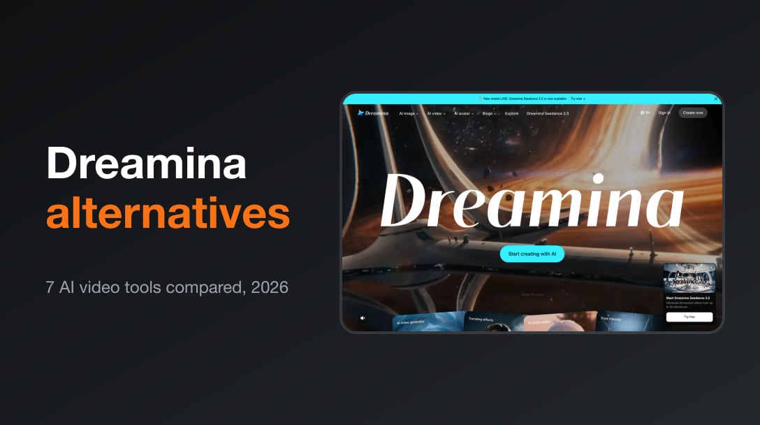 Creator at a laptop comparing Dreamina alternatives