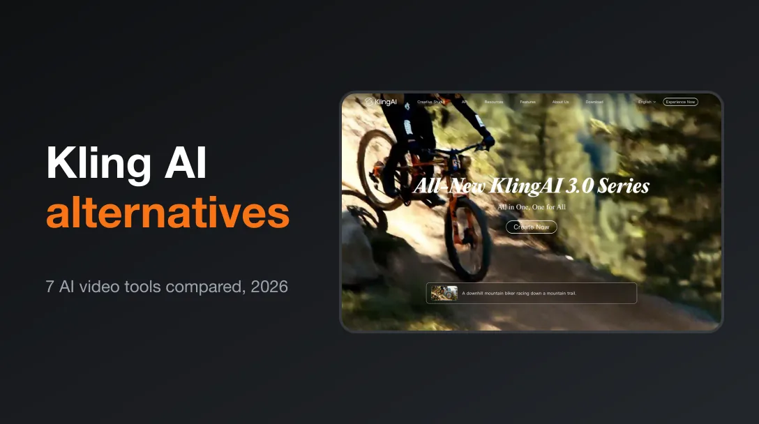 Creator at a laptop comparing Kling AI alternatives