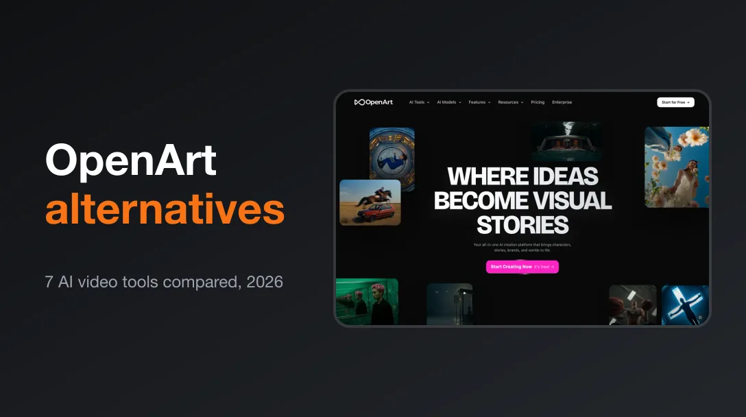 Creator at a laptop comparing OpenArt alternatives