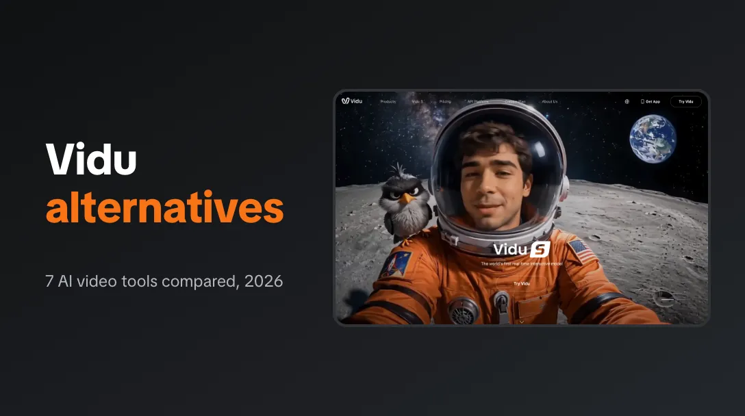 Vidu alternatives compared, next to the Vidu homepage
