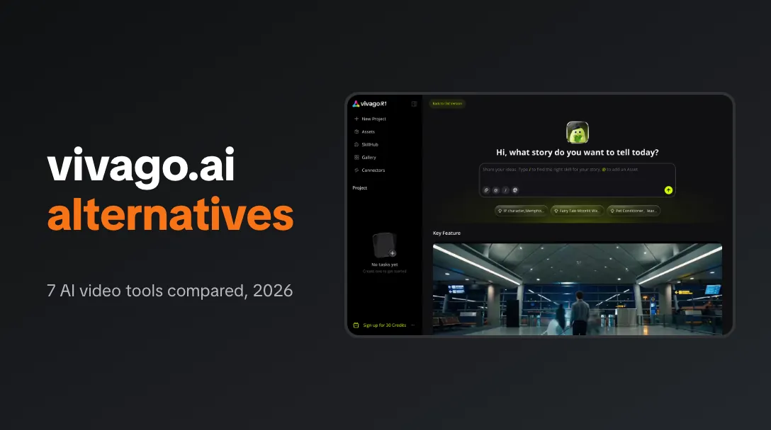 vivago.ai alternatives compared, next to the vivago.ai homepage